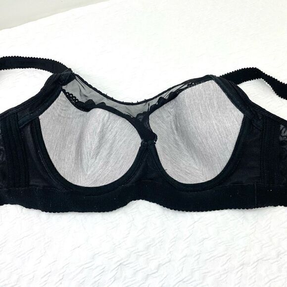 BUY 1 GET 1 FREE 38c lace black wide back smoothing comfortable bra full coverag - Picture 3 of 11